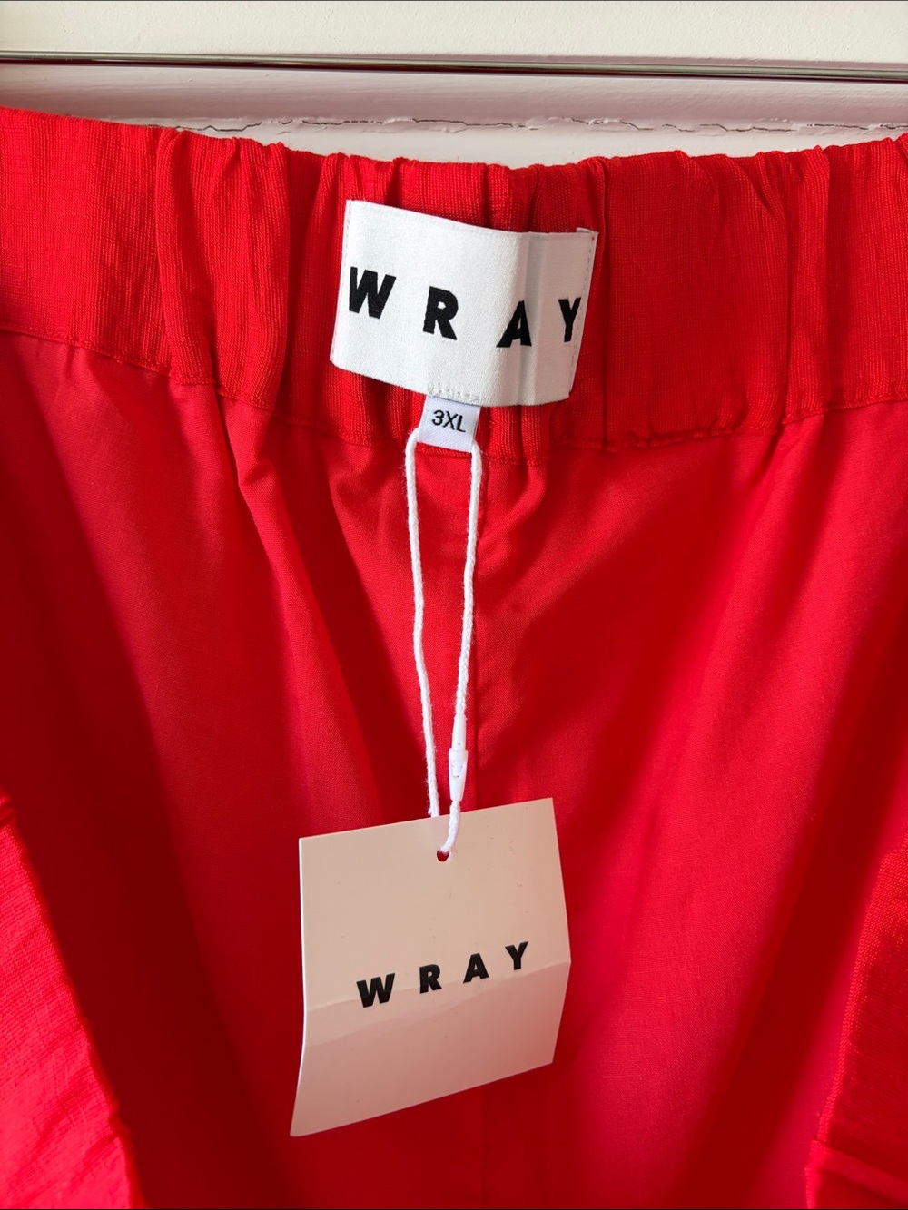 WRAY 3XL Red Elastic-Waist Midi Short, NWT - Picture 6 of 7